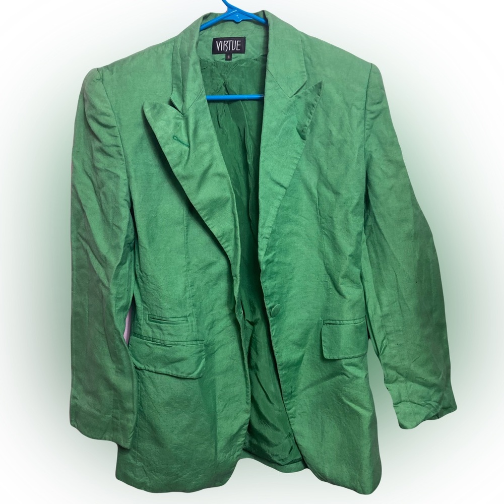 Vintage Virtue Green Blazer Size 10